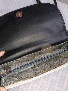 Charles And Keith Sling Purse(Blackndwhite) Copy