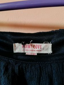 Navy Blue Tiered Dress with Embellishments