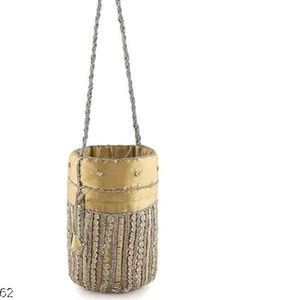 Golden Beaded Pouch