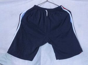 Navy &amp; Red Striped Athletic Shorts