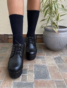 Platform Heel Oxford Shoes