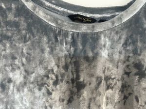 Powder Blue Velvet Top
