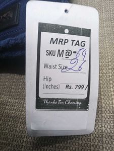 M@69 Size-26 Stylish Blue Skinny Jeans