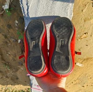 Red Ballerina Flats