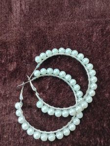 Pearl Hoop Earrings