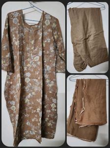 Beige Brown Suit