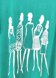 Sea Green Smart loose Fit Half Sleeve Top