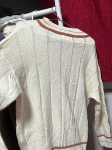 Striped V-Neck Pullover