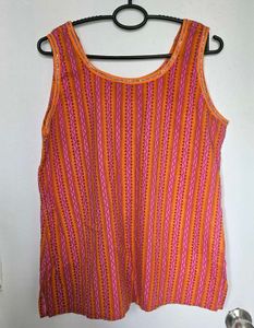 Retro Orange & Pink Top