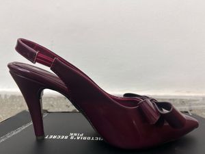 Zara Inspired Burgundy Heels with Bow