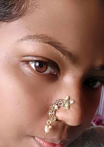 Earrings with Hair Chain