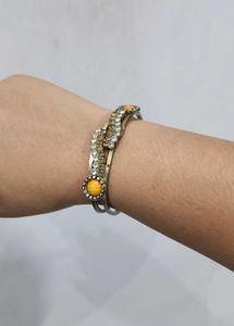 combo pack of bracelet, thin neck chain