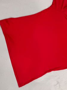 Red T Shirt Stretchable Material