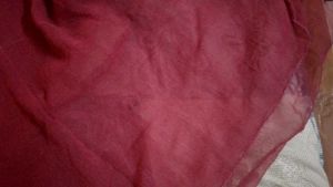 Brown Dotted And Red Chiffon Dupatta