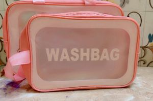 Pink Cosmetic Bags - 3 Piece Set