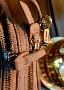 BiBi Taupe Leather Crossbody