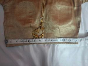 Golden Blouse with Net Sleeves