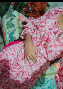 Pink Floral Ruffle Mini Dress🩰🎀