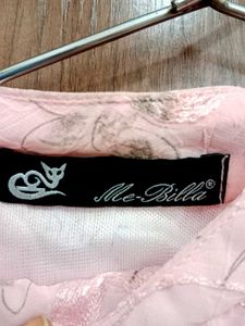 Baby Pink Top With Drape
