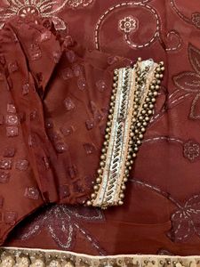 Beautiful Brown saree with blouse
