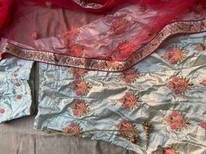 Gorgeous Satin Floral Lehenga💗