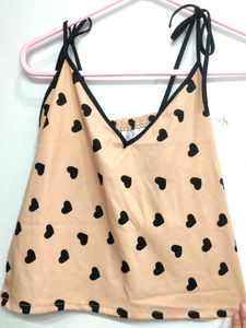 Heart Print Cami playful Top & shorts