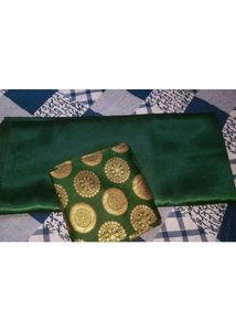 New silk green colour party wear saree with blouse