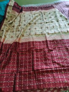 Pure Silk Ikkat Saree,In Good Condition