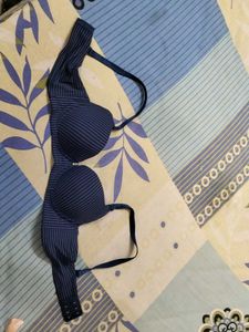 Striped Navy Bra
