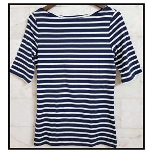 Gap Blue & White Striped Top