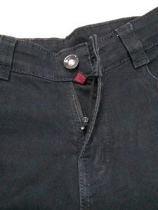 BLACK DENIM JEANS HALF PANT