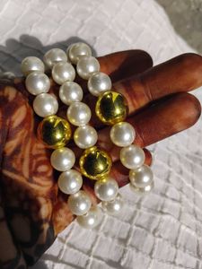 Pearls and Gold Bracelet