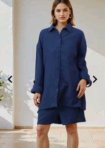 Blue Shirt &amp; Shorts Set