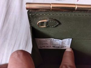 Olive Green Croc Clutch