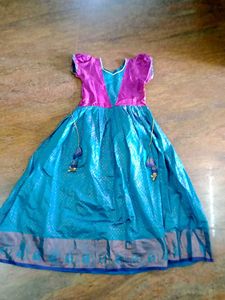 Girls' Dress, Blue & Purple