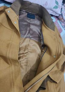 Mustard Wool Blend Coat