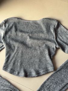 Dark Grey Thumbhole Top