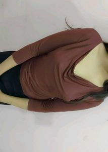 Burgundy Long Sleeve Top
