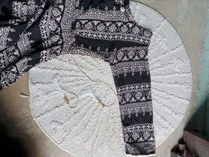 Black &amp; White Patterned Dress