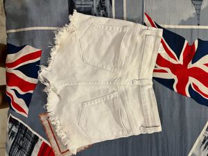 white shorts denim ripped