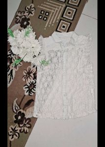 Cute Pinteresty Off White Sheer Top