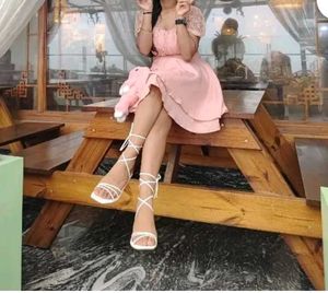 White Block Heels For Women