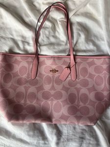 Coach - Pink Monogram Tote