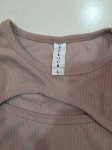 Cute Lavender Polka Dot Crop Top