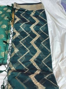 Green &amp; Gold Dress Material