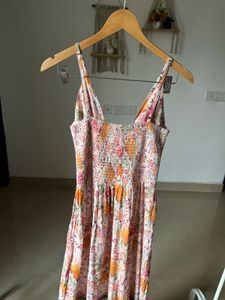 Floral Twist Front Maxi Dress