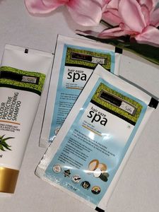 Colour Protective Shampoo and Hair spa Packets.