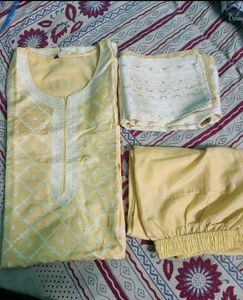 LIBAS Elegant Yellow Kurta Set