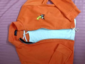 Orange Goofy Zip-Up Jacket