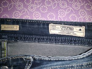 Classic Slim Fit Blue Denim Jeans.